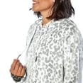 thumbnail image 4 of Wildfox Women's Relaxed Fit Cozy, Warm Soft & Plush Hooded Lounger (Snow Leopard, L/XL), 4 of 4
