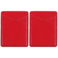 thumbnail image 1 of 2pcs Phone Back Cards Holders PU Leather Mobile Phone Case 2-slots Back Wallets, 1 of 8