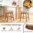 thumbnail image 4 of GVN Barstools, Countertop Bar Chairs,Bar Stools,27 Inch Counter Height Bar Chairs with Rubber Wood Legs Set of 2-Beige, 4 of 11