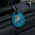 thumbnail image 5 of Frosty the Snowman Snow Days Round Leather Luggage Card Suitcase Carry-On ID Tag, 5 of 6