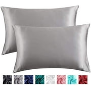 Satin Pillowcase Set of 2 - Silk Pillow Cases for Hair and Skin , Satin Pillow Covers 2 Pack with Envelope Closure
