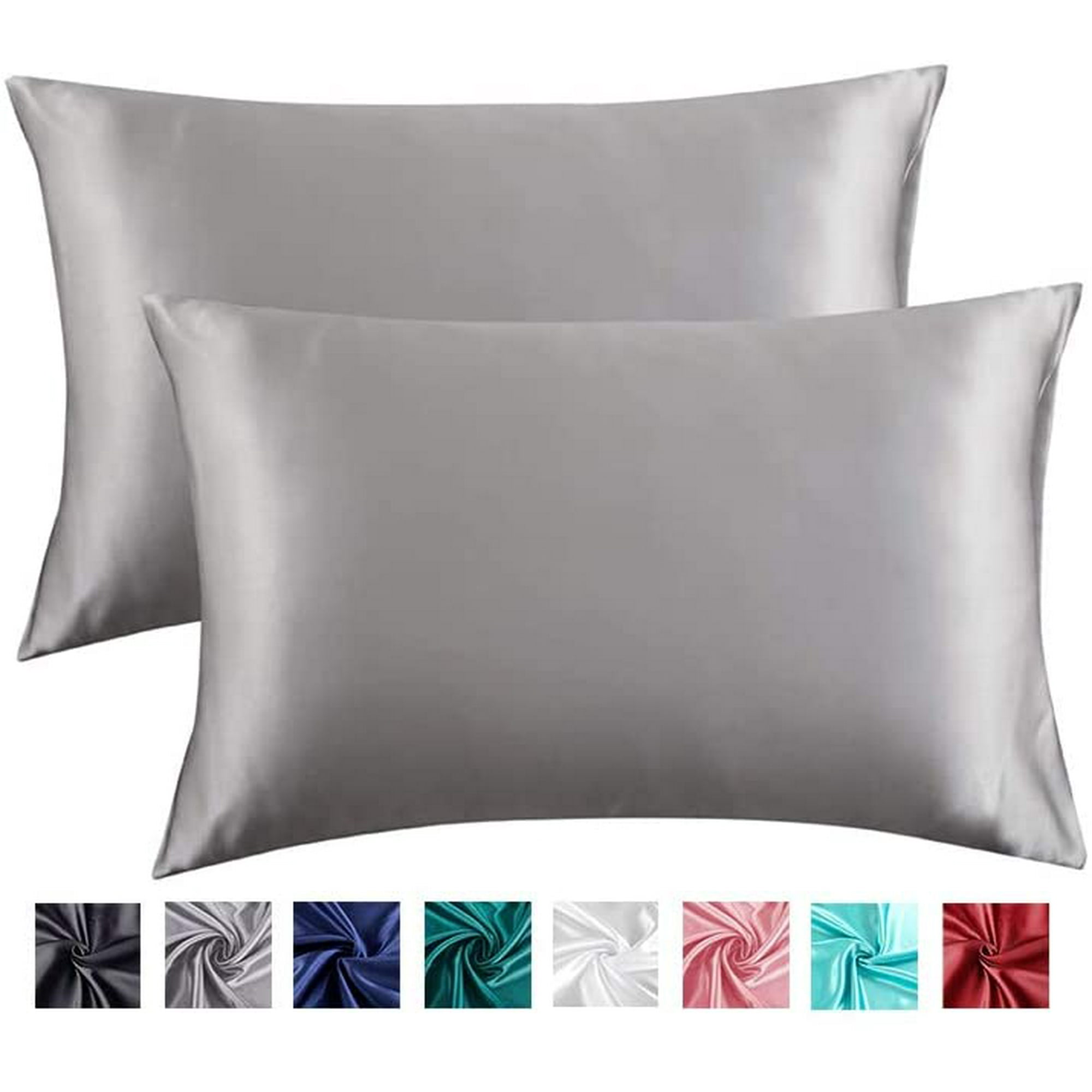 Satin Pillowcase Set of 2 - Silk Pillow Cases for Hair and Skin , Satin  Pillow Covers 2 Pack with Envelope Closure | Walmart Canada