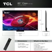 TCL 85 Class QM7K Series QD-Mini LED QLED 4K UHD Smart Google TV (NEW, 2025) - 144Hz, Local Dimming, Audio by Bang & Olufsen - 85QM7K