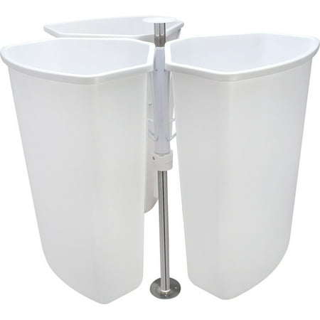 

Rotary Recycling Triple Bin Center 3 x 32 qts Capacity for Corner Base Cabinet