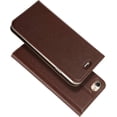 thumbnail image 5 of Genuine Leather Case Slim Folio Cover with Credit Card Slots,Kickstand Feature Stand Holder,Magnetic Closure [TPU Shockproof Interior Protective Case] for Apple iPhone 7/8,iPhone SE 2020,Brown, 5 of 7