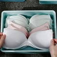 thumbnail image 2 of Youkk Plastic Space-saving Storage Box For Efficient Clothing Storage Sturdy And Durable Underwear Storage Light Blue Bra storage box, 2 of 6
