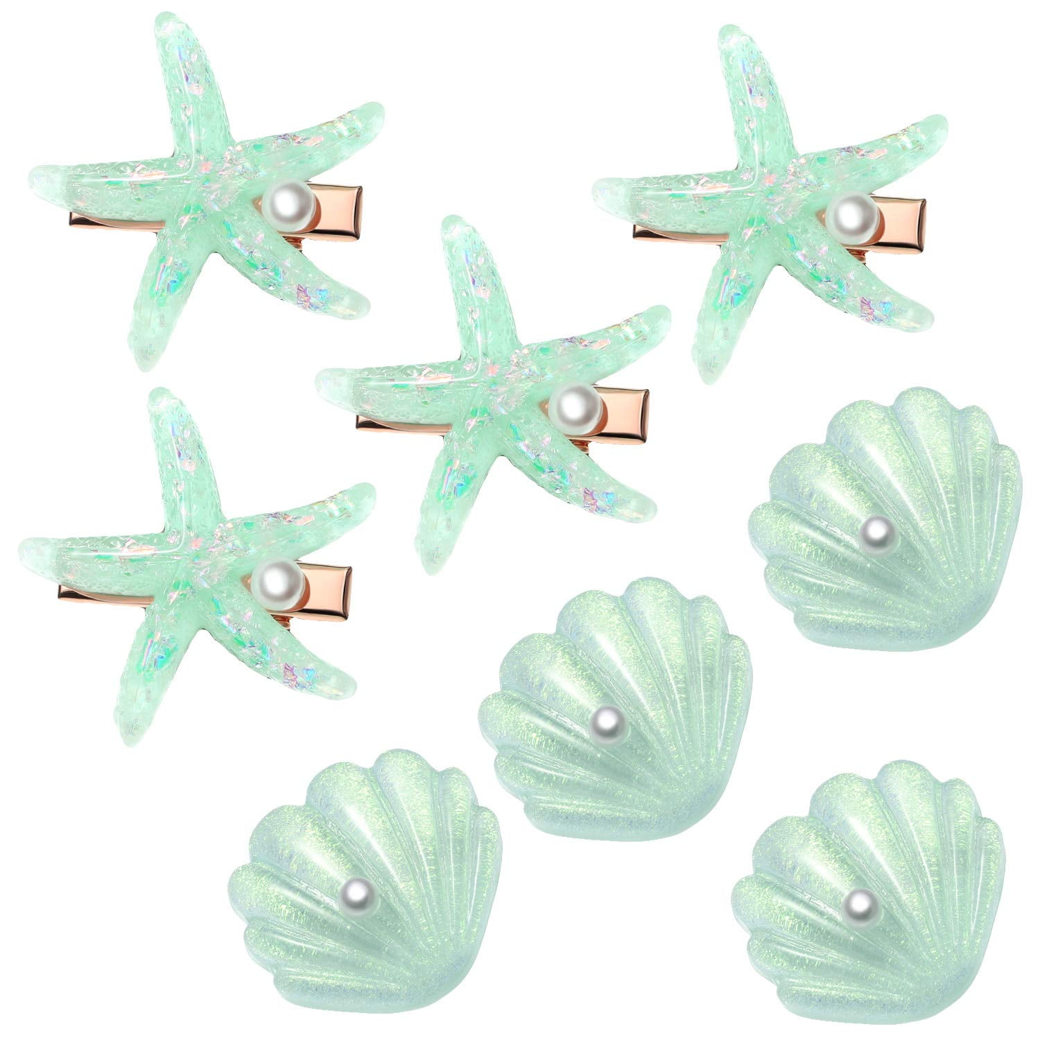 8 Pieces Faux Shell Pearl Starfish Hair Clip Resin Hair Clips Barrettes Hair  Accessories for Women Girls Beach Wedding Supplies | Walmart Canada