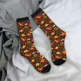 thumbnail image 5 of Logiee Thanksgiving Turkey Print Adult Socks for Men & Women,Calf Socks, Ankle Socks,Boots Socks,Breathable Casual Sock,Unisex Crew Socks, 5 of 6