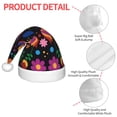 thumbnail image 4 of Naloa Colorful Floral2 Santa Hat for Kids Baby Christmas Hats,Girls Boys Toddler Plush Xmas Holiday Hat,Luxury Santa Claus Hat, 4 of 6