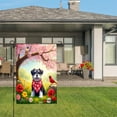 thumbnail image 3 of Amhnf Spring Dog Garden Flag With Cherry Blossoms And Birds For Home Outdoor Garden Yard Decor 12x18 inch, 3 of 5