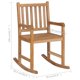 thumbnail image 4 of Mecedora VidaXL de madera maciza de teca con cojines para interiores y exteriores, 4 of 9