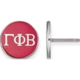 thumbnail image 1 of Sterling Silver Rh-Plated Logoart Gamma Phi Beta Enameled Post Earrings (12 X 12) Made In United States ss031gpb, 1 of 5