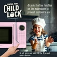 thumbnail image 5 of Nostalgia 0.7 cu ft Retro Microwave Oven, 700W Countertop Microwave Oven with 8 Auto Cook Programs, Pink, 5 of 8