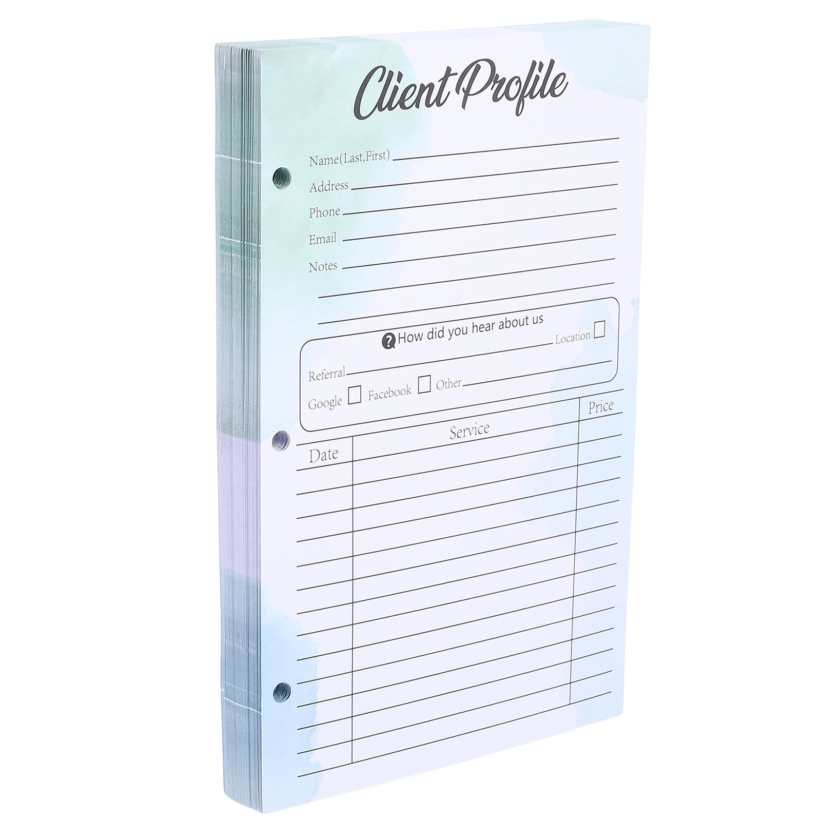 Tineasur Client Profile Cards 50 Pieces - Efficient and Organized Information Recording for Business and Personal Use