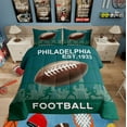 thumbnail image 1 of Erosebridal American Football City Bedding King Comforter Set, Retro Soccer Down Comforter, Rugby Player Decor, Reversible, 1 of 8
