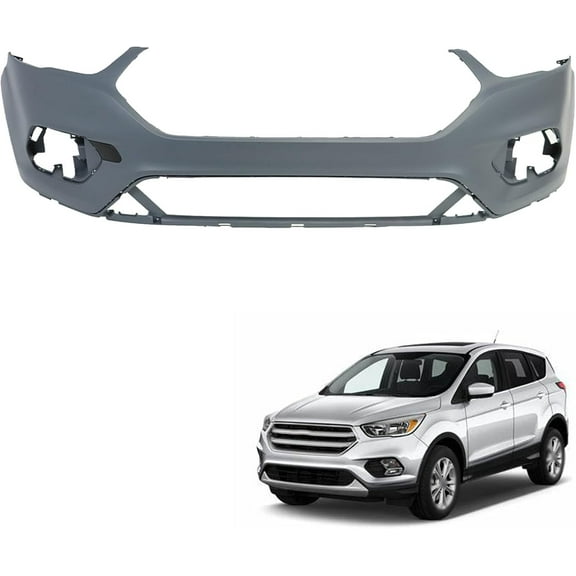 ALL-CARB Front Bumper Cover Primed Plastic Replacement for 2017-2019 Escape