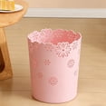 thumbnail image 6 of Mini Wastebasket Small Blue Trash Can Office Plastic Garbage Can for Bathroom Vanity Desktop Office or Living Room, 6 of 9