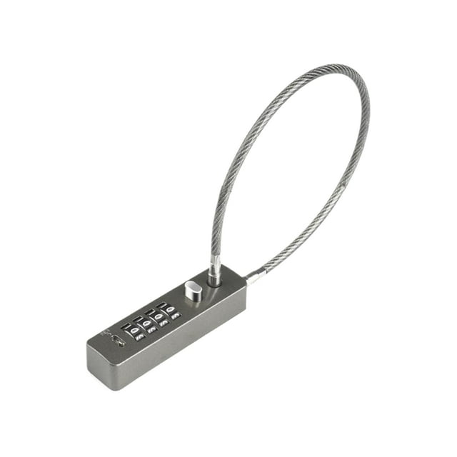 Youkk Convenient Bicycle Padlock Adjustable Code Lock For Helmet Easy To Install ForHelmet Lock gray Steel cable 30cm