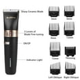 thumbnail image 5 of BuySShow Quiet Professional Hair Clippers Set Cordless Rechargeable Hair clippers for Men and Babies with Charging Dock, 8 Comb Guides, 2 Scissors, 5 of 6