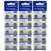 BlueDot Trading AG10 (also known as LR54 and LR1131) Alkaline Button Cell Batteries - 30 Pack