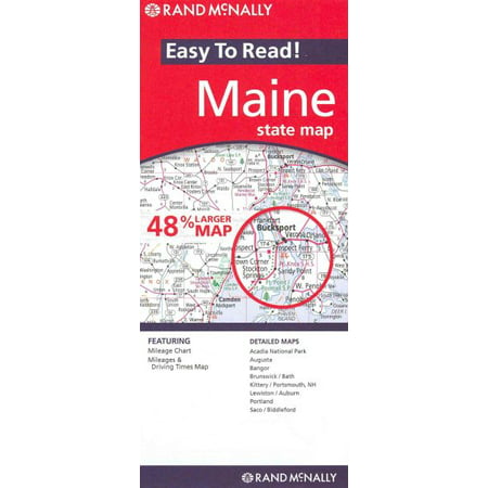 Rand mcnally easy to read!: rand mcnally maine state map (other):