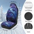 thumbnail image 7 of Uorisanigo Seat Covers for Cars Trucks SUV Front Seats, 2 PCS Fur Furry Fluffy Purple Galaxy Dolphin Seat Covers, Universal Car Interior Cover Seats Protectors Fit for Cars, 7 of 7