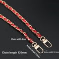 thumbnail image 2 of Replaceable PU Leather Metal Handbag Chain Decorative Chain Shoulder Bag Accessories Backpack Strap COLOR 2, 2 of 8