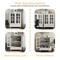 thumbnail image 2 of Noble House Minimalist Buffet Cabinet with Glass Doors and Drawer, Sideboard Cupboard for Dining Room, White, 2 of 11