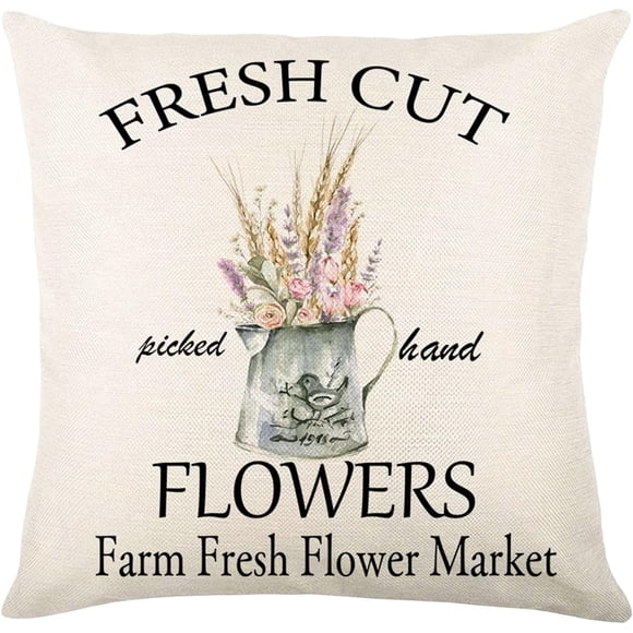 Easter Decorations for Home Throw Pillow Covers for Couch Geometric Easter Pillows Scalloped Linen Pillowcases Rainbow Birthday Decor