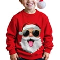 thumbnail image 6 of WQNVRNR Girls Christmas Knit Sweater Crewneck Long Sleeve Casual Comfortable Holiday Cute Pullover Tops Multicolor 5T, 6 of 9