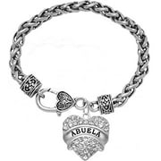 "Abuela" Crystal Heart Bracelet, Safe-Hypoallergenic, Nickel, Lead, & Cadmium Free!