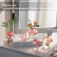 thumbnail image 4 of Juego de 10 setas de vidrio rosa Vase Glasseam para centros de mesa, 4 of 8