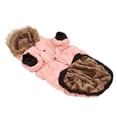 thumbnail image 2 of Chaqueta con capucha para perros, abrigo para clima frío para mascotas de doble capa, grueso, para perros grandes, rosa, 3XL, 2 of 5