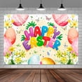 thumbnail image 2 of 9 x 6 ft Easter Decorationse Backdrop Spring Floral Colorful Egg Hunt Backdrop Easter Colorful Eggs Background for Photography Happy Birthday Party Decor Banner Photoshoot Studio Props, 2 of 5