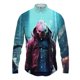 thumbnail image 3 of Camisas de manga larga con estampado 3D de antropomorfismo animal para hombre y mujer, camisas casuales de moda con solapas abotonadas, ropa unisex de gran tamaño, 3 of 5