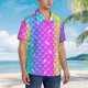 thumbnail image 3 of Balery Rainbow Scales2 Camisas hawaianas de manga corta para hombre, camisas playeras de corte holgado, camisas de vacaciones con botones,Small, 3 of 7