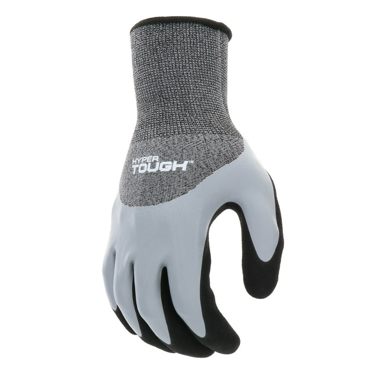 Hyper Tough Double Dipped Latex Gloves, Large, 1 Pair