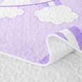 thumbnail image 5 of meiyoeat Purple Personalized Monogram S Twin Quilt Set,Rainbow Cloud Loves Initial Art Twin Coverlet Set For Girl,2-Piece, 5 of 7