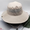 thumbnail image 4 of VONTER Unisex Wide Brim Sun Hat,Outdoor UPF 50+ Waterproof Boonie Hat Summer UV Protection Sun Caps Camping Hiking Fishing Hunting Boating Safari Cap for Men and Women - Beige, 4 of 7