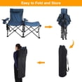 thumbnail image 6 of Lineslife 2 in 1 Folding Camping Chair with Removable Footrest, Portable Reclining Camp Lawn Chairs with Detachable Table for Adults, Blue, 6 of 8