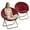 Red, variant on ERTWER Comfy Saucer Chair Set of 1, Folding Moon Chair with Faux Fur, Cozy Accent Chair with Foldable Metal Frame, Lazy Papasan Chair for Bedroom, Living Room, Reading, Gaming, Camping, Brown