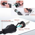 thumbnail image 4 of HSHDLDF 10PCS Electrical Replacement Plug NEMA 5-15P Extension Cord Ends Black Shell 125V 15A 2Pole 3Wire.(Male), 4 of 7