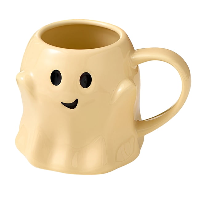 Fantasma Con Patrón Cerámica Halloween 14 Oz