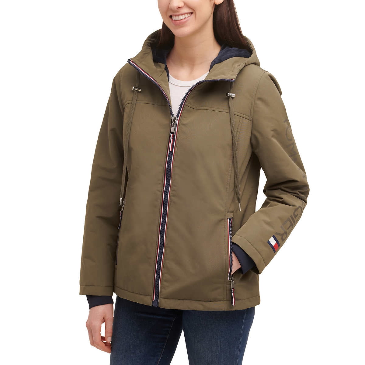 Tommy Hilfiger Ladies' Softshell Jacket, Olive XXL - Walmart.com