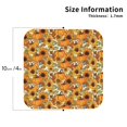 thumbnail image 3 of Fuzoiu Pumpkins And Sunflowers A Print Leather Coasters Set,Drink Coasters Set of 6,for Tabletop Protection, Durable PVC Coasters,Home Décor and Housewarming Gift,Square, 3 of 7