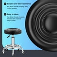 thumbnail image 7 of Queroig Beauty Stool, 360-degree Rotation Wheel Bar Stool, Height Adjustable Salon Chair, Faux Leather Cushioned Office Shop Stool, with Metal Frame (Black), 7 of 7