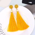 thumbnail image 3 of Visland Women Fashion Bohemian Earrings Jewelry Long Tassel Fringe Boho Hook Drop Dangle, 3 of 4