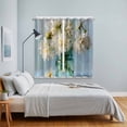 thumbnail image 5 of Curtains 84 Inches Long 2 Panels, Spring Flowers Grommets Window Treatment Curtain, Modern Farmhouse Oil Painting Floral Thermal Curtains Drapes for Living Room/Bathroom, 5 of 9