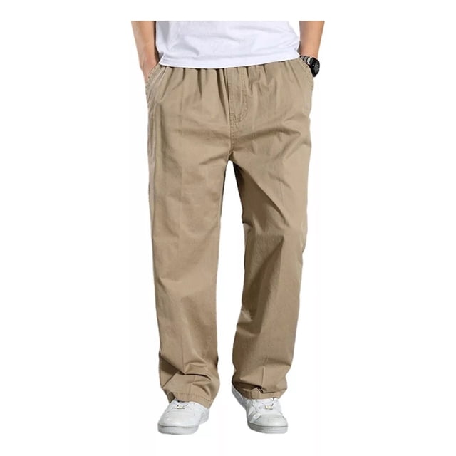 Pantalones Hombre Cargo Rectos Casuales Varios Bolsillos