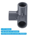 thumbnail image 4 of Uxcell 3 Way Elbow Pipe Fittings Pack Joint Coupling Pipe Adapter for Pipe Connection, Gray 25/32" 3Pcs, 4 of 5